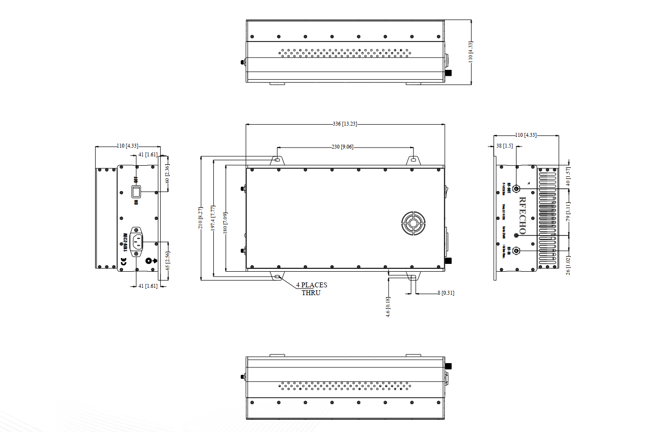 Wide Band Solid State Power Amplifier . 0.7GHz~2.7GHz . OPA5000700270A