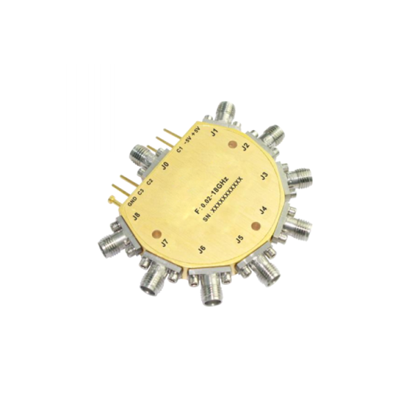 Absorptive Coaxial   SP8T Switch from 0.02GHz to 18GHz .OSA0800021800A