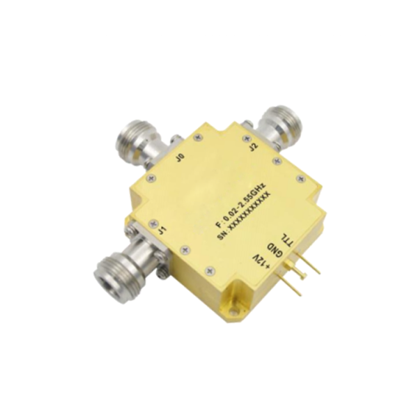 Absorptive Coaxial   SP2T Switch from 0.02GHz to 2.55GHz .OSR0200020255A