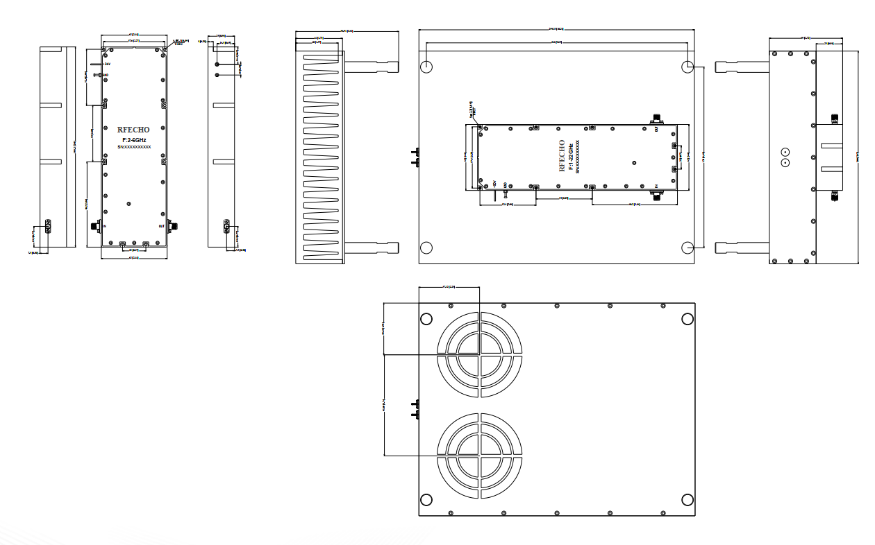 Wide Band Power Amplifier . 2GHz~6GHz . OPA4302000600A