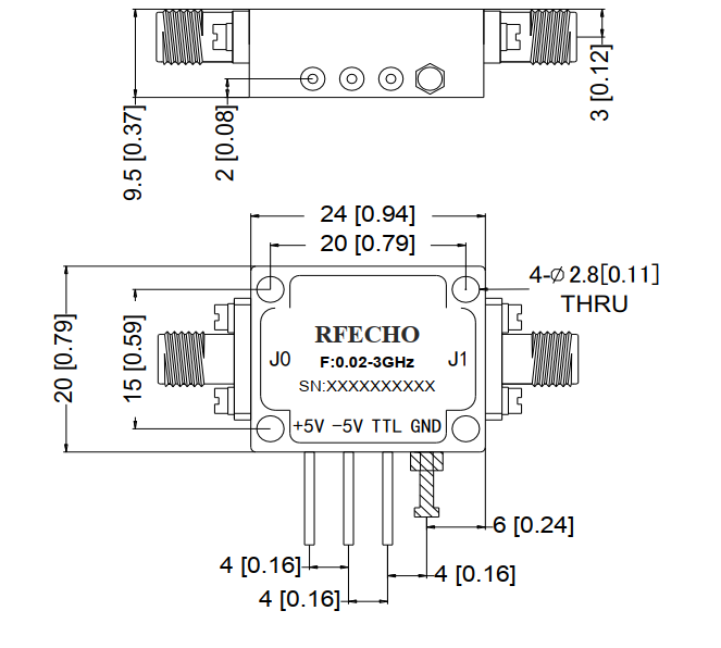 Absorptive Coaxial   SPST Switch from 0.02GHz to 3GHz.OSA0100020300B