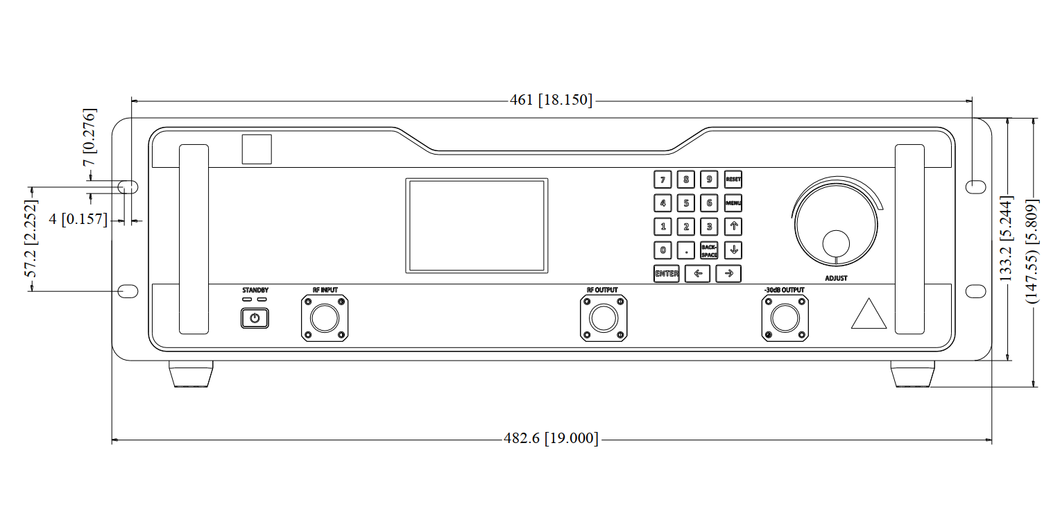65W solid state EMC Power Amplifier . 6GHz~18GHz . OEMCA06001800A