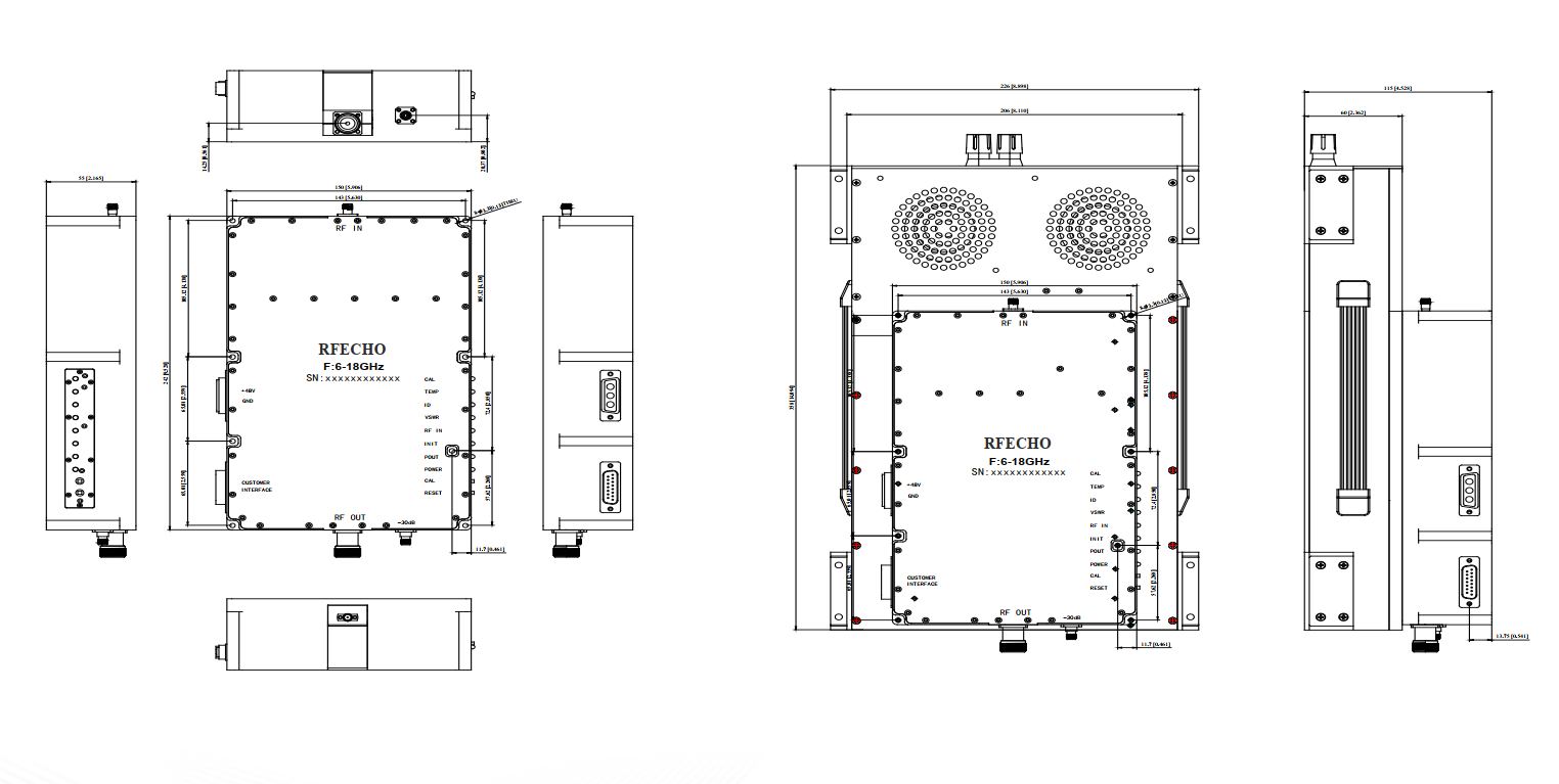 Wide Band Power Amplifier . 6GHz~18GHz . OPA4406001800A
