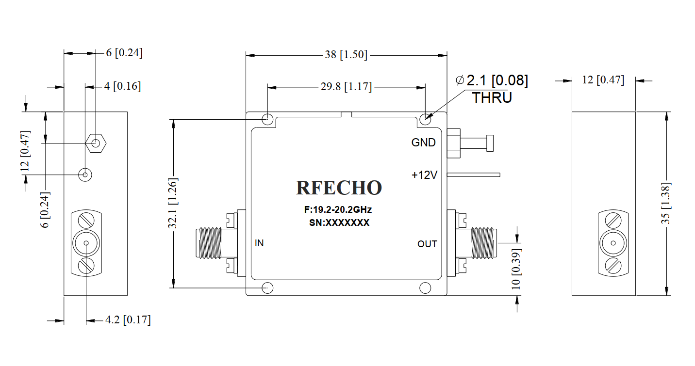 Power Amplifier . 19.2GHz~20.2GHz . OPA2720004700A