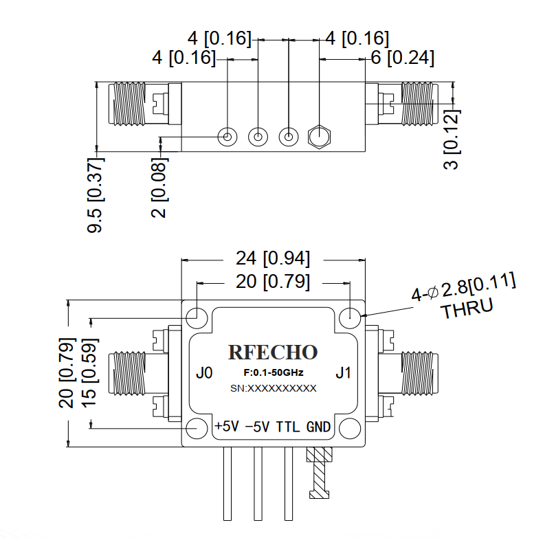 Absorptive Coaxial   SPST Switch from 0.1GHz to 50GHz .OSA0100105000A