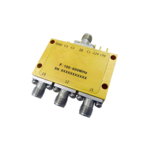 Absorptive Coaxial   SP3T Switch from 0.1GHz to 0.6GHz .OSA0300100060B