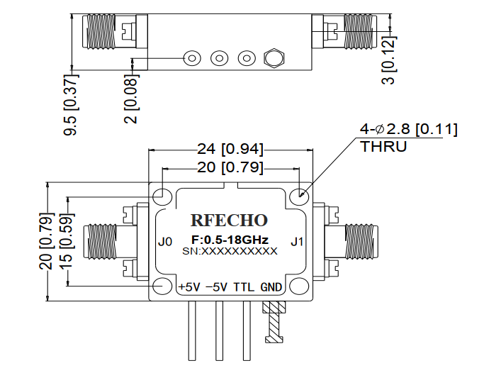 Absorptive Coaxial   SPST Switch from 0.5GHz to 18GHz .OSA0100501800B