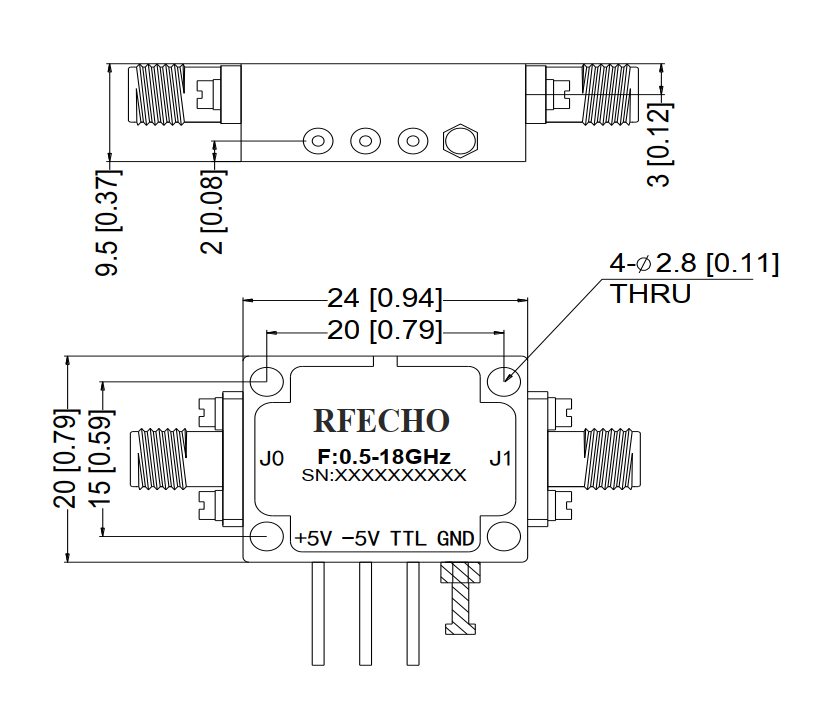 Absorptive Coaxial   SPST Switch from 0.5GHz to 18GHz .OSA0100501800A