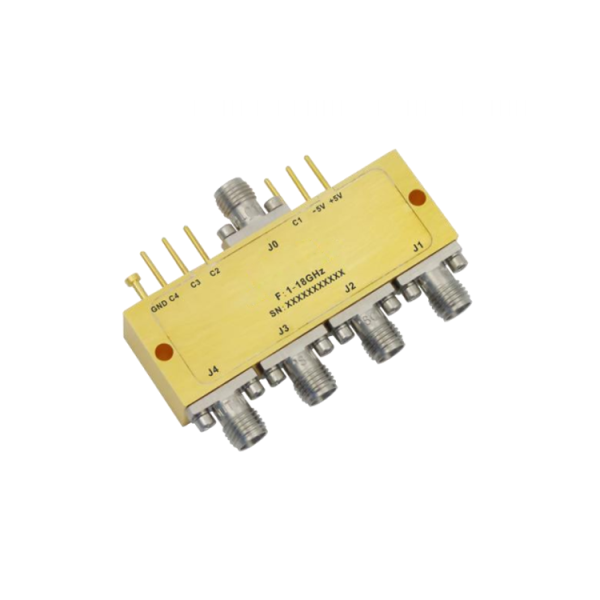 Absorptive Coaxial   SP4T Switch from 1GHz to 18GHz .OSA0401001800A