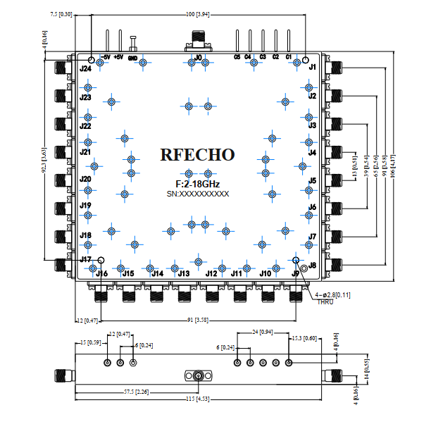 Absorptive Coaxial   SP24T Switch from 2GHz to 18GHz .OSA2402001800A