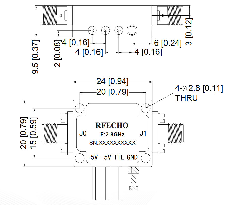 Absorptive Coaxial   SPST Switch from 2GHz to 8GHz .OSR0102000800A