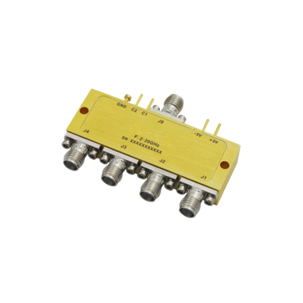 Absorptive Coaxial   SP4T Switch from 2GHz to 20GHz .OSR0402002000B