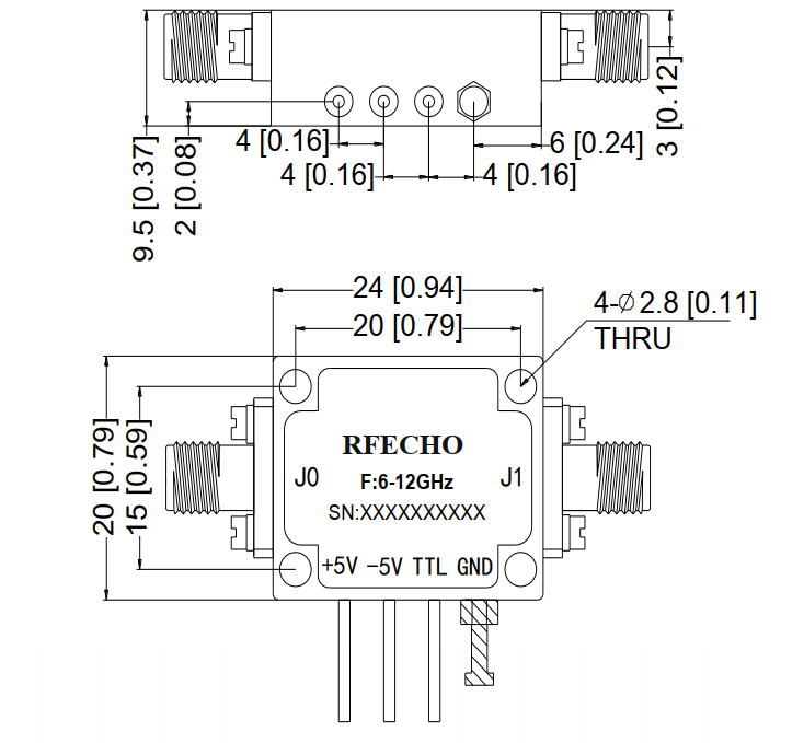 Absorptive Coaxial   SPST Switch from 6GHz to 12GHz .OSA0106001200A