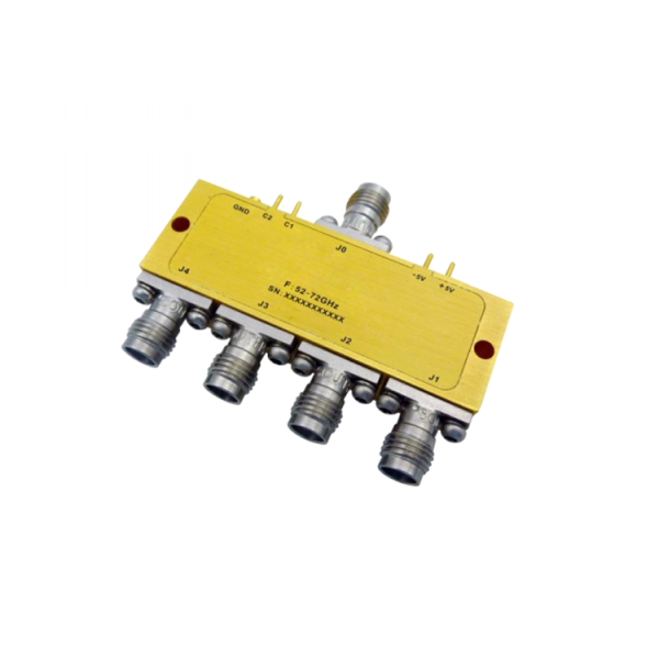 Absorptive Coaxial   SP4T Switch from 52GHz to 72GHz .OSR0452007200A