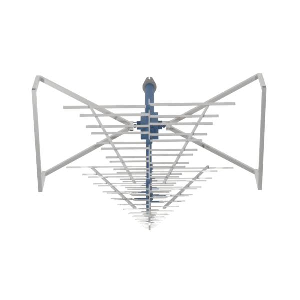 8.5 dBi Gain, 0.03GHz to 6GHz, Stacked Logarithmic Periodic Antenna 8.5 dBi Gain, 0.03GHz to 6GHz, Stacked Logarithmic Periodic Antenna
