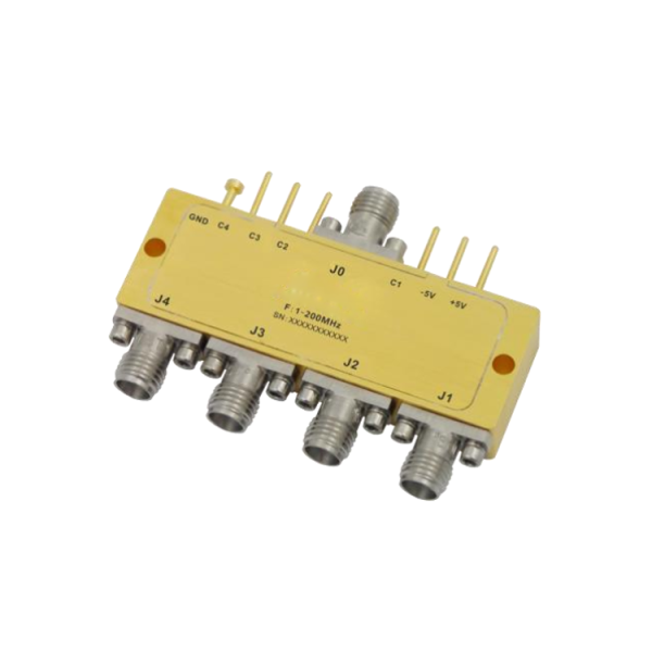 SP4T Switch from 0.001GHz to 0.2GHz