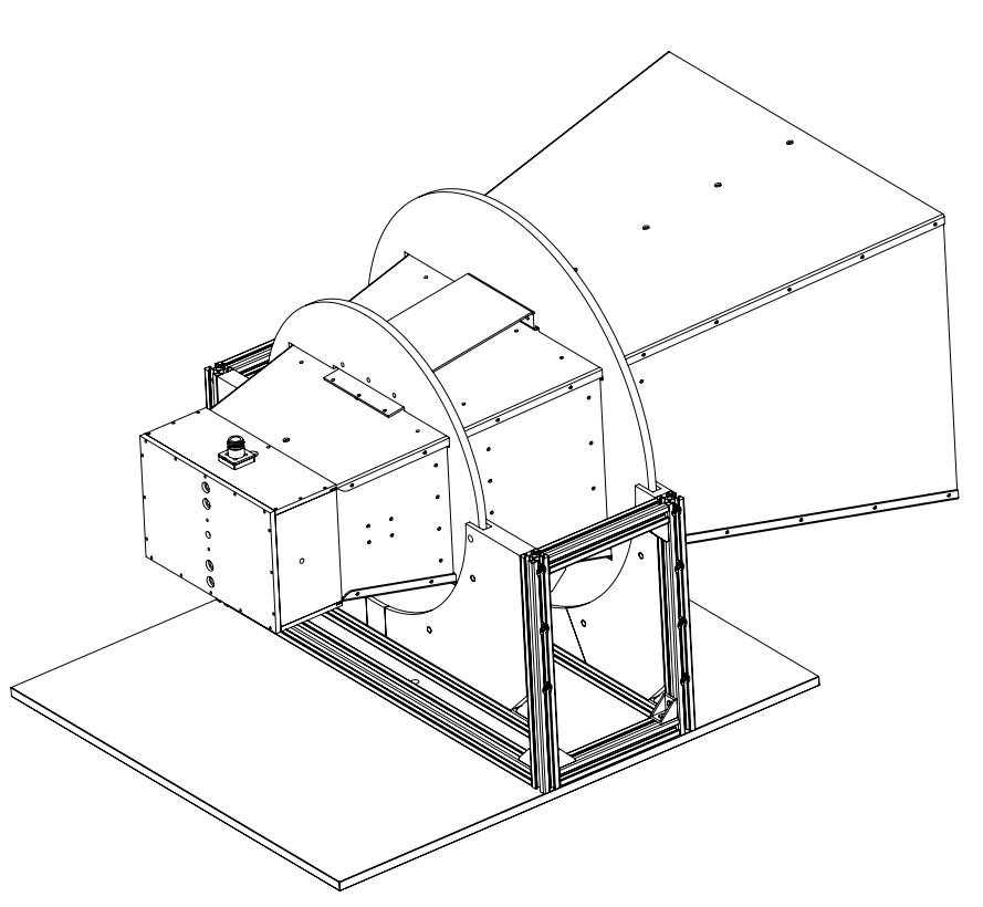 Ultra wide-band dual ridged horn antenna 0.4-6GHz-Outline