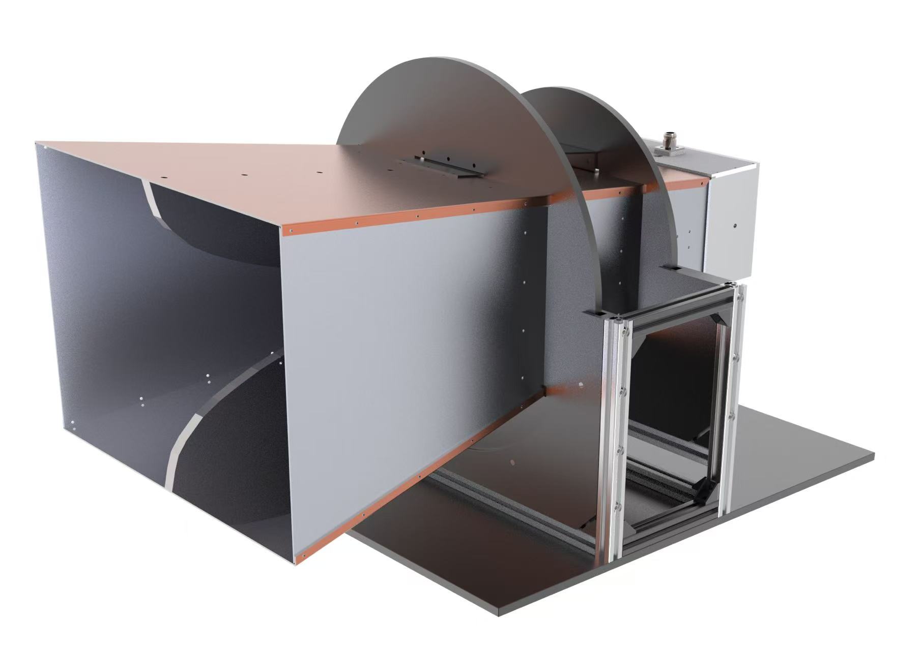 Ultra wide-band dual ridged horn antenna 0.4-6GHz