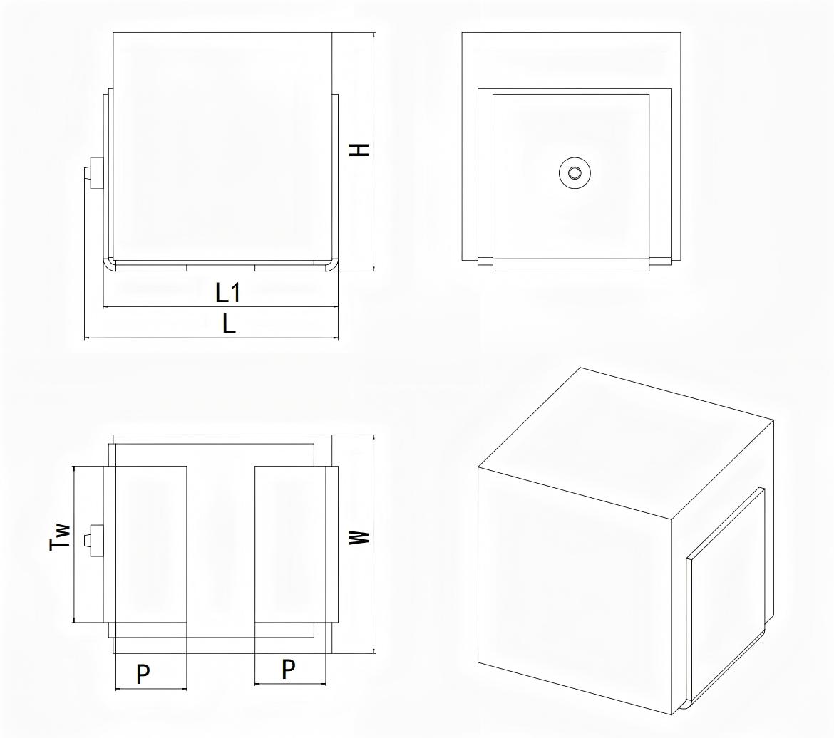 100 V / 15 uF CAK38M High-Temperature (200°C) Non-Solid Electrolyte Tantalum Capacitor-Outline
