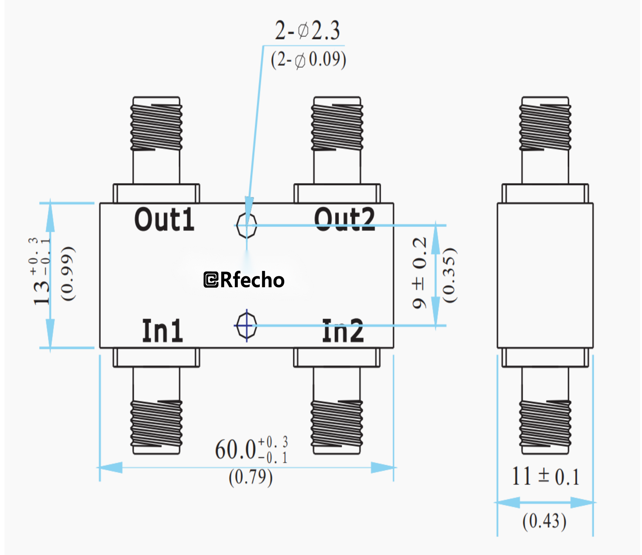2-4GHz Broadband 90-Degree Hybrid Coupler-Outline