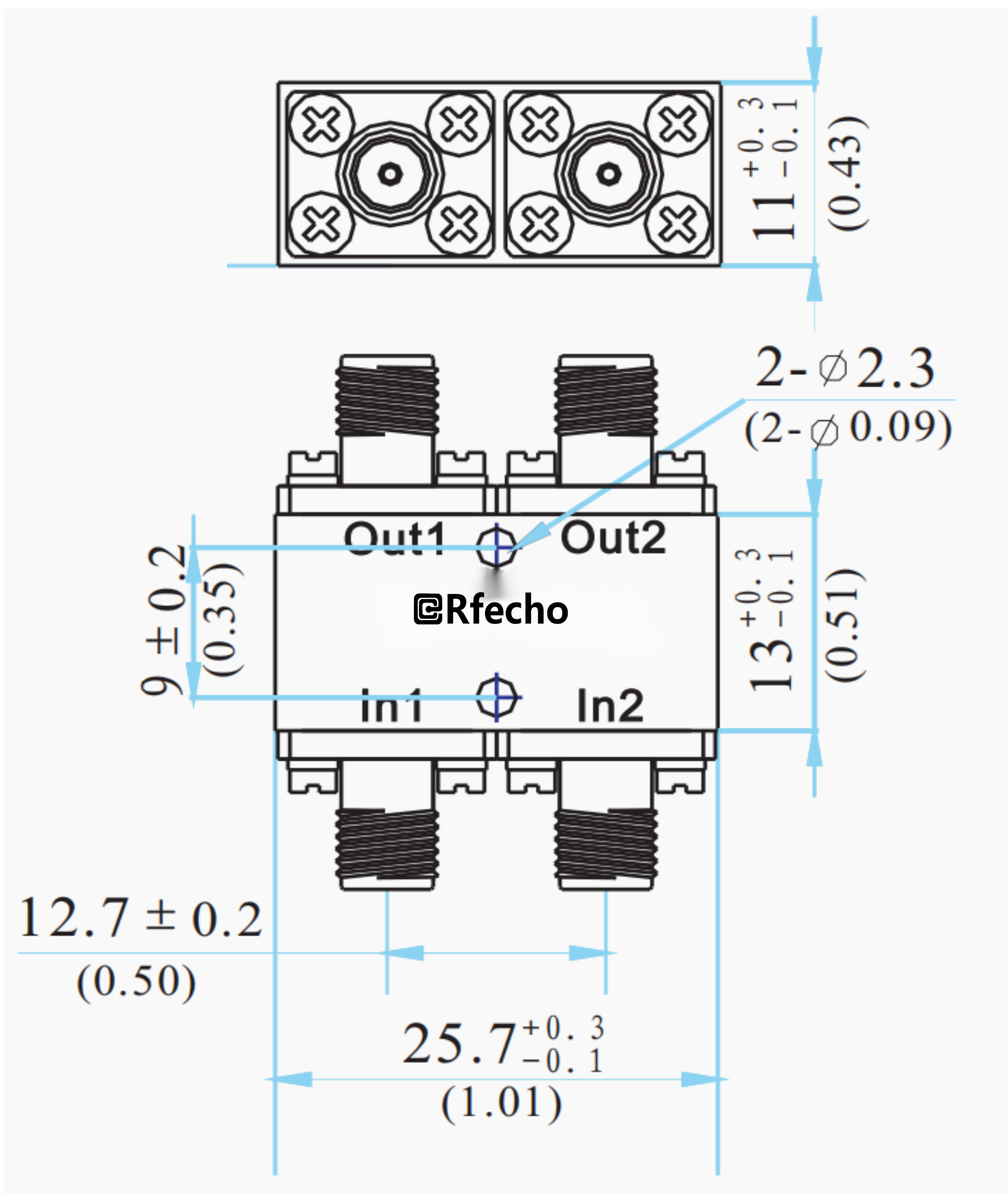 4-8GHz Broadband 90-Degree Hybrid Coupler-Outline