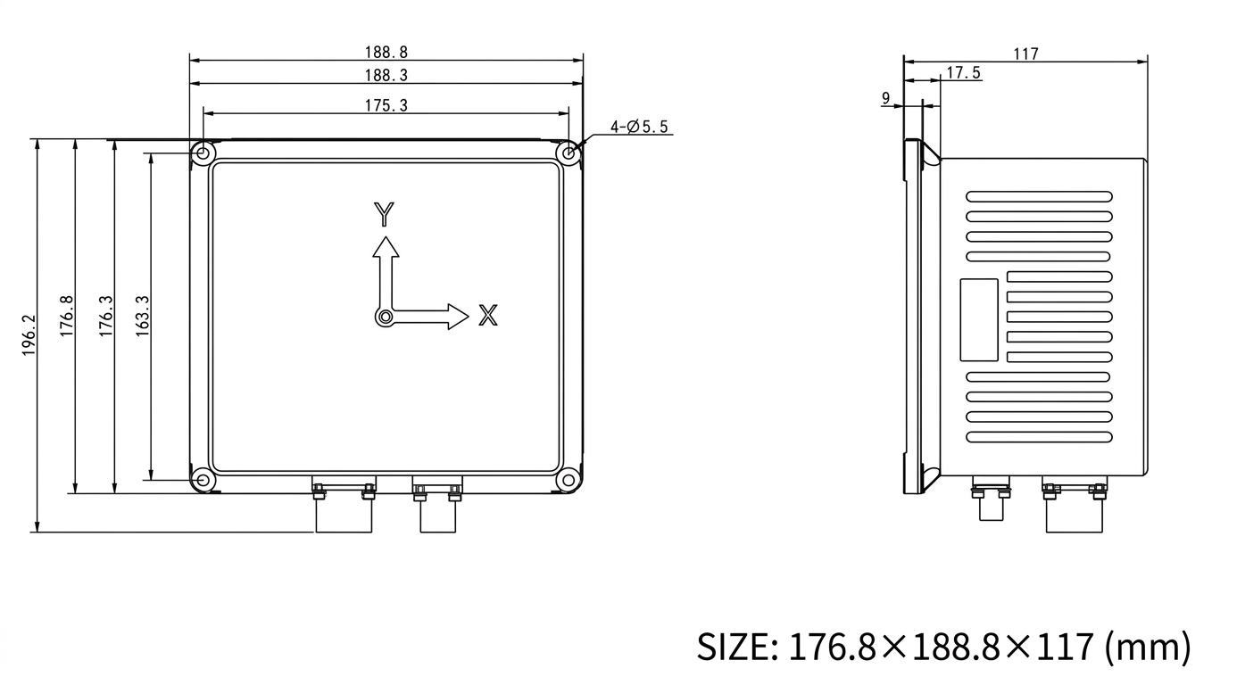 OC-300DL-DGI Fiber Optic Integrated Navigation System-Outline