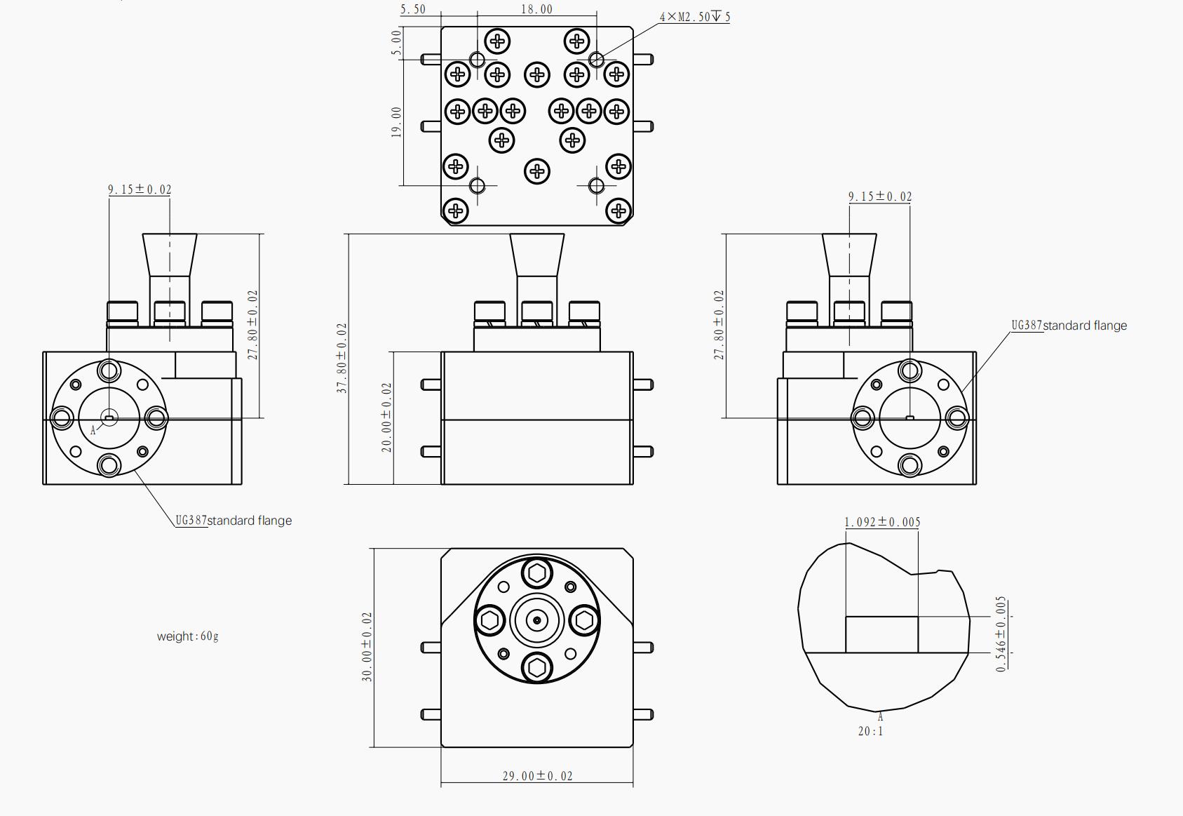 OWR4_Dual-Circularly Polarized Horn-Outline