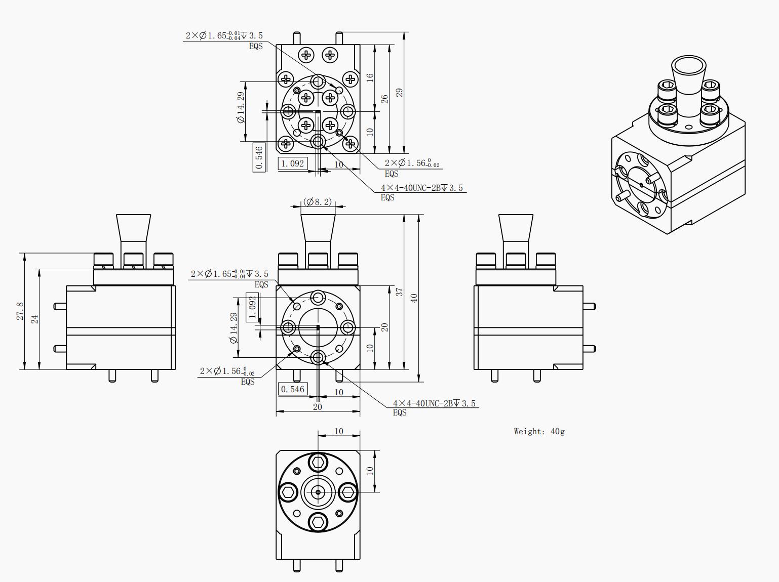 OWR4_Dual-Linear Polarized Horn-Outline