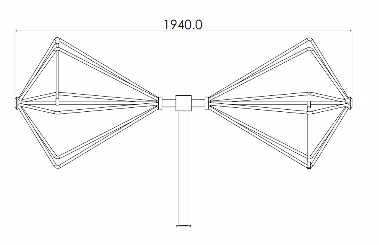 Biconical Antenna 20 MHz to 200 MHz for EMI/EMC Testing