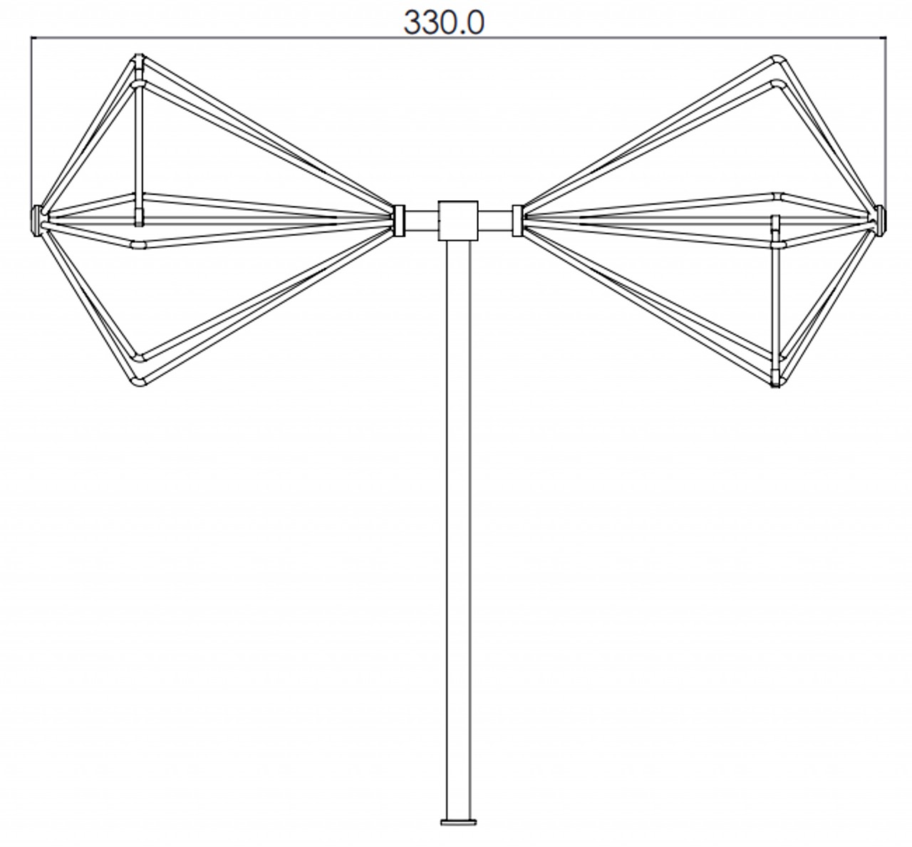 Biconical Antenna 30 MHz to 1200 MHz for EMI/EMC Testing