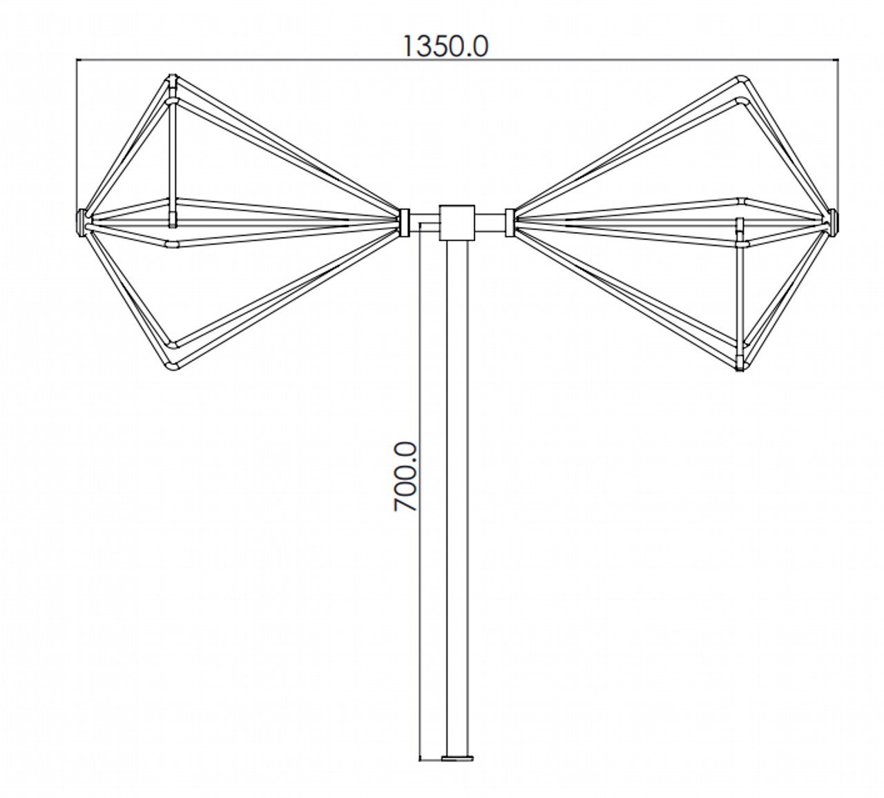 Biconical Antenna 30 MHz to 200 MHz for EMI/EMC Testing