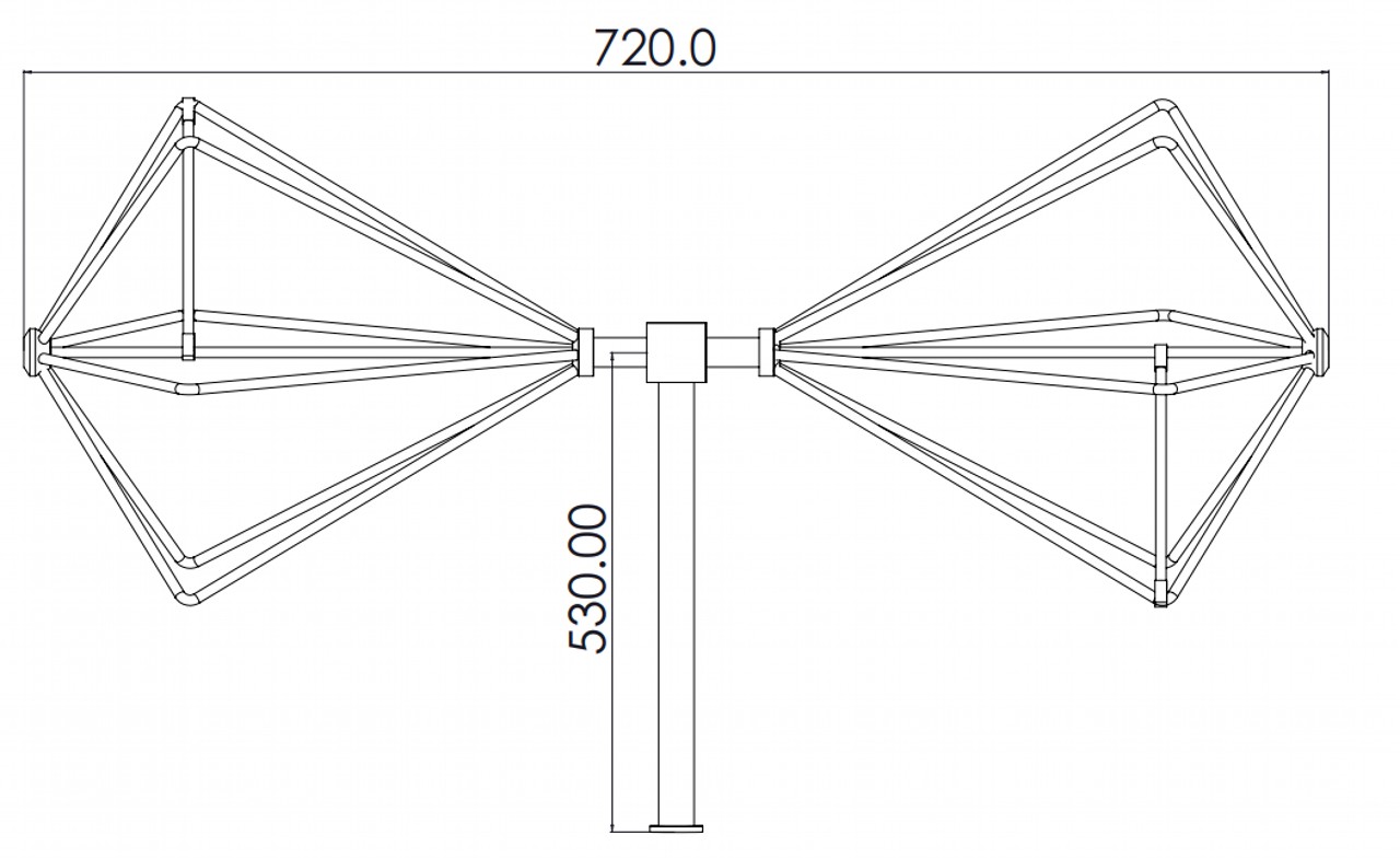 Biconical Antenna 60 MHz to 600 MHz for EMI/EMC Testing