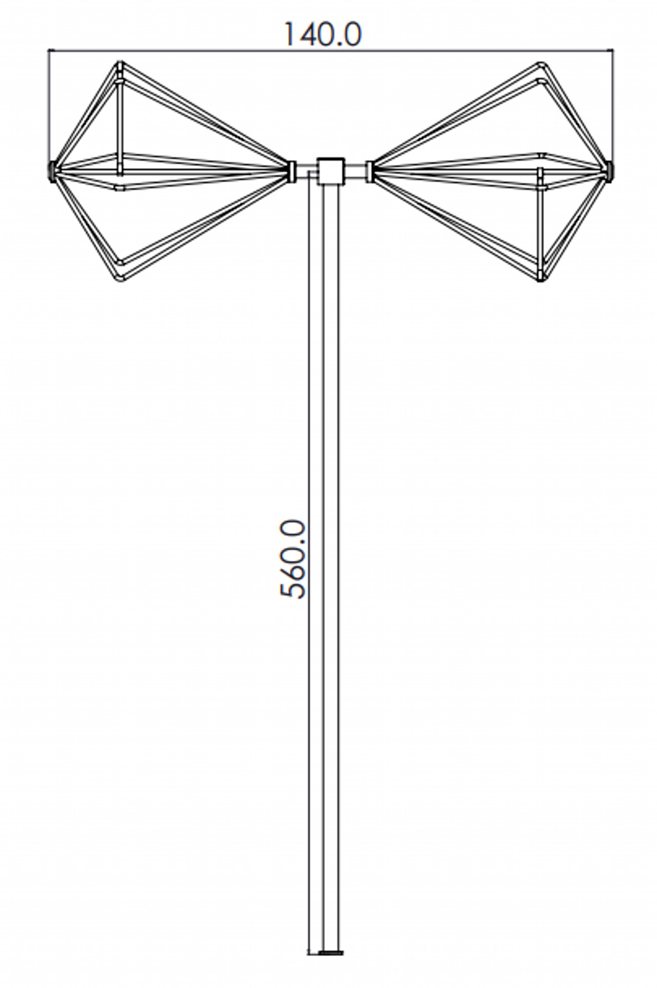 80 MHz to 3000 MHz, N Female, EMC Biconical Antenna