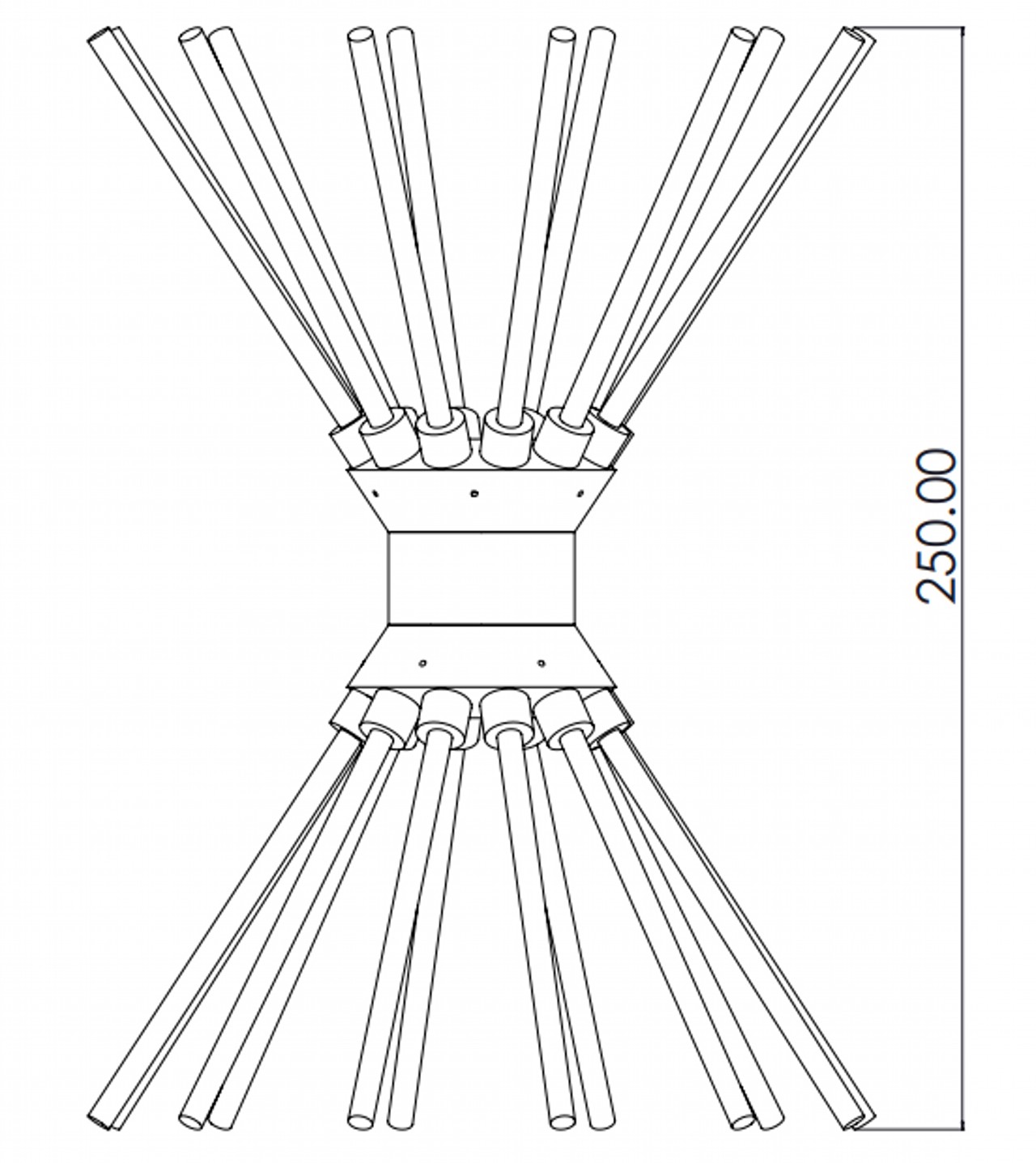 Biconical Antenna 170 MHz to 1100 MHz for EMI/EMC Testing