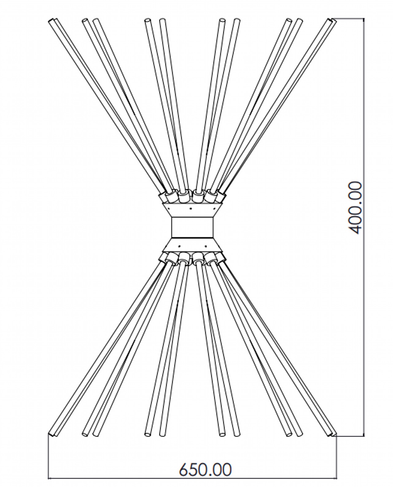 Biconical Antenna 20 MHz to 300 MHz for EMI/EMC Testing