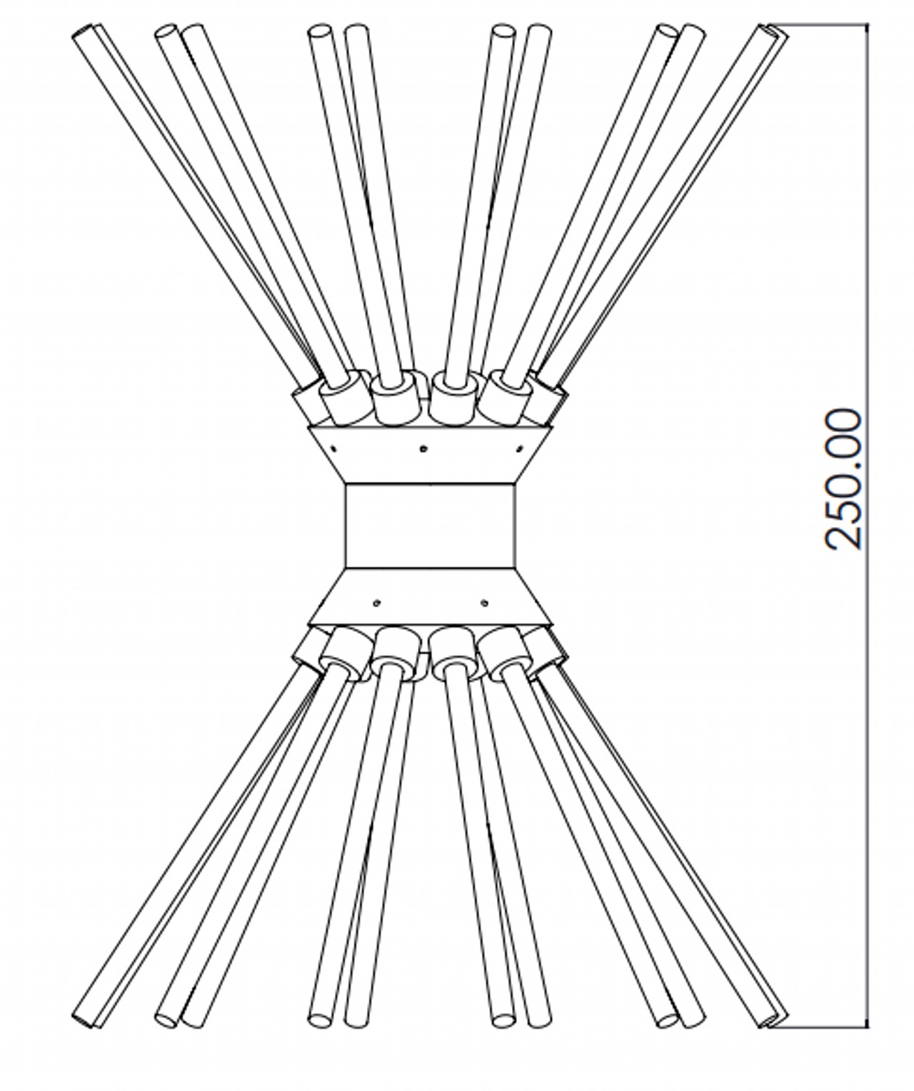 Biconical Antenna 30 MHz to 300 MHz for EMI/EMC Testing 200W