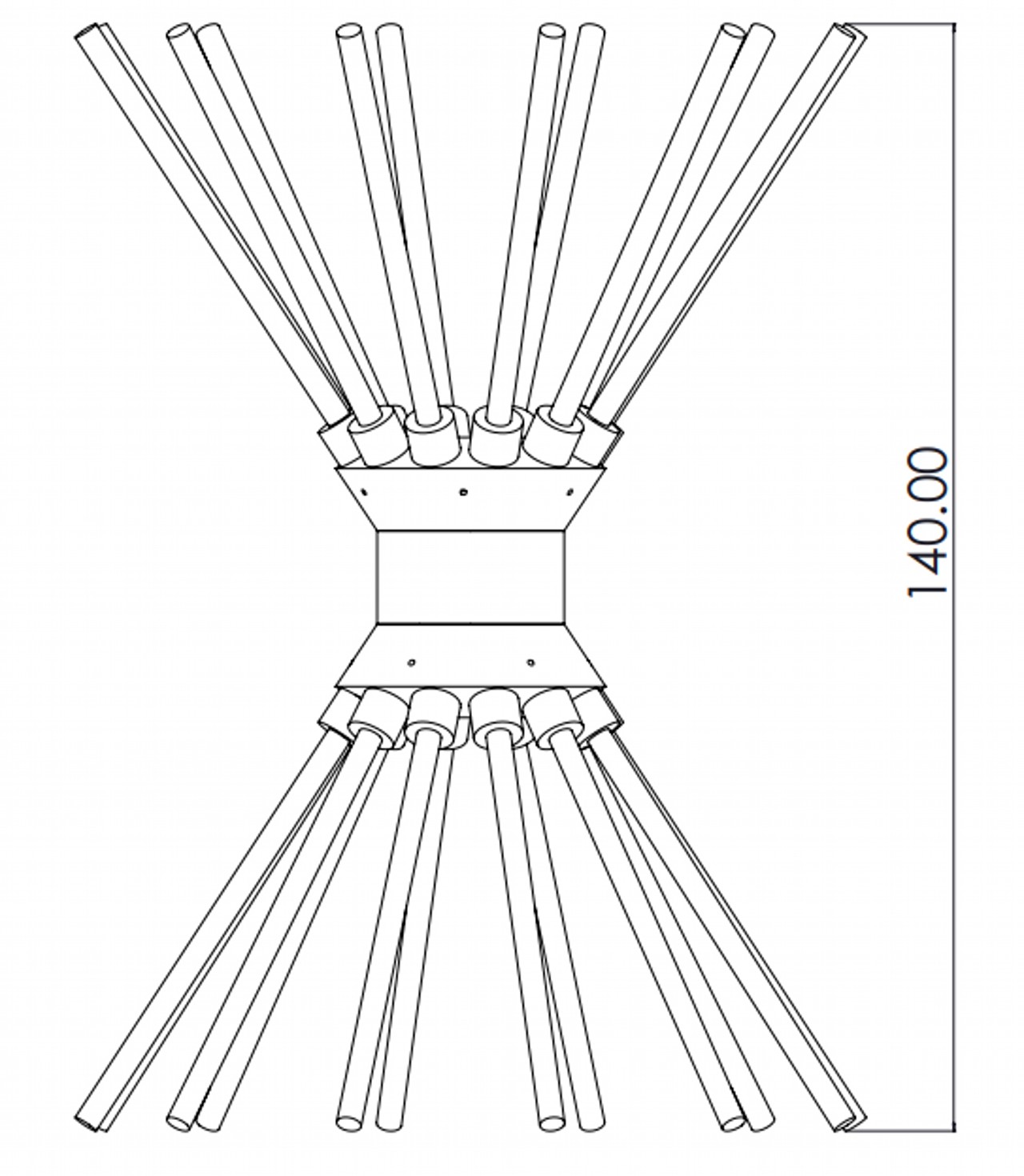 Biconical Antenna 230 MHz to 1100 MHz for EMI/EMC Testing