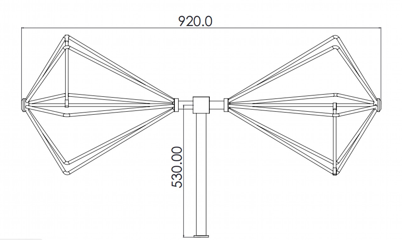 Biconical Antenna 45 MHz to 450 MHz for EMI/EMC Testing