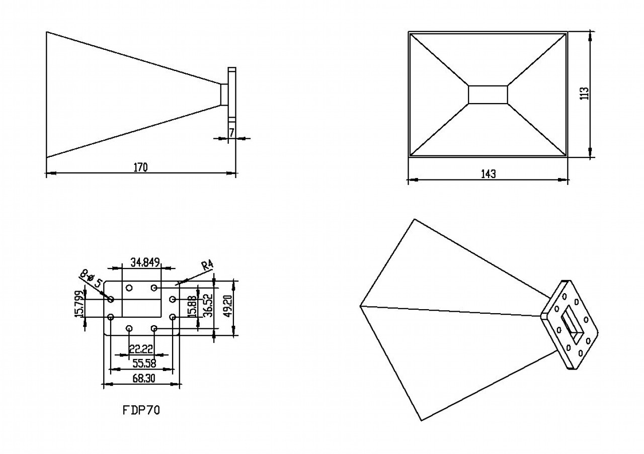 WR-137 Waveguide - Standard Gain Horn Antenna