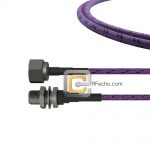 Low Loss N Female Bulkhead to N Male, 18 GHz, composite LL142 Coax and RoHS