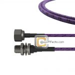 Low Loss N Male to N Female Bulkhead, 18 GHz, composite LL142 Coax and RoHS