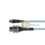 Low Loss SMA Female to N Female Bulkhead, 18 GHz,  LL142 Coax and RoHS
