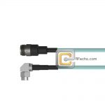 Low Loss Right Angle SMA Male to N Female Bulkhead, 18 GHz,  LL142 Coax and RoHS