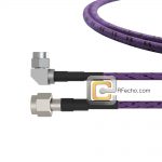 Low Loss Right Angle SMA Male to TNC Male, 11 GHz, composite LL142 Coax and RoHS