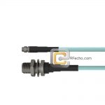 Low Loss SMA Male to N Female Bulkhead, 18 GHz,  LL142 Coax and RoHS