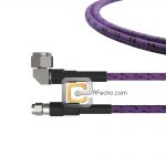 Low Loss SMA Male to Right Angle N Male, 18 GHz, composite LL142 Coax and RoHS