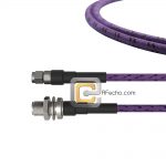 Low Loss TNC Female Bulkhead to SMA Male, 11 GHz, composite LL142 Coax and RoHS