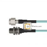 Low Loss TNC Male to N Female Bulkhead, 11 GHz,  LL142 Coax and RoHS