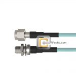 Low Loss TNC Male to TNC Female Bulkhead, 11 GHz,  LL142 Coax and RoHS