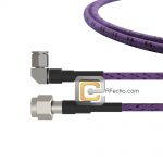 Low Loss TNC Male to Right Angle TNC Male, 11 GHz, composite LL142 Coax and RoHS
